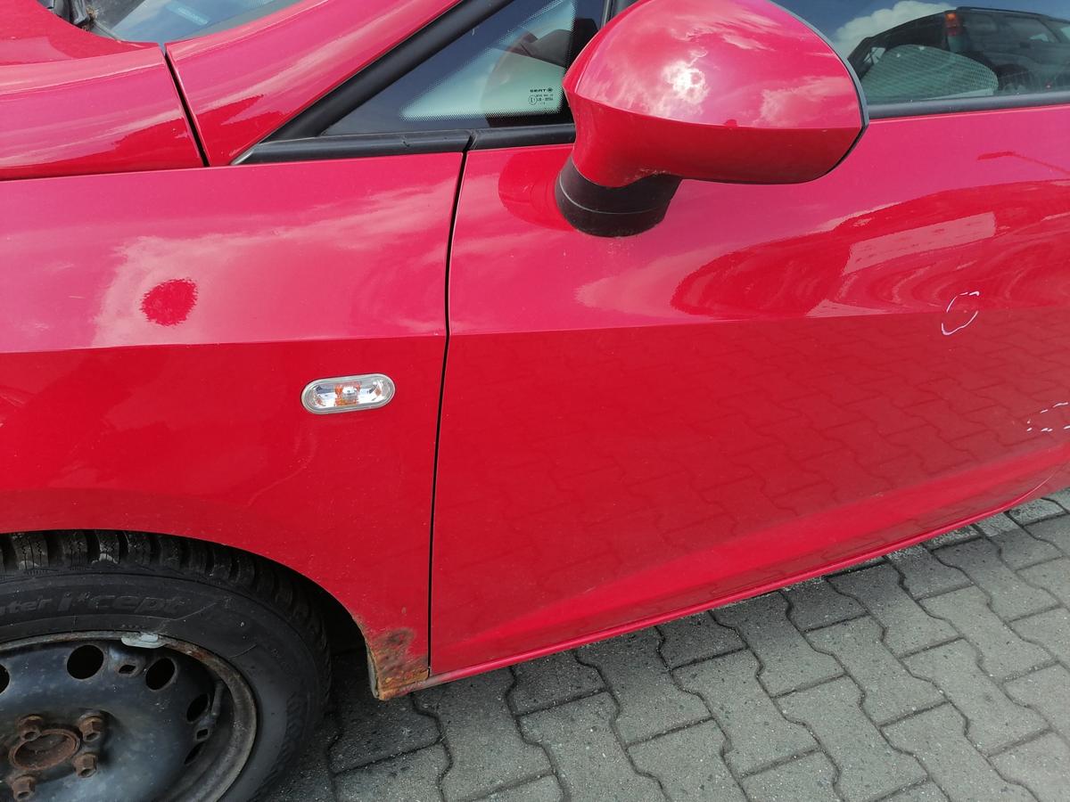 Seat Ibiza 6J original T&uuml;r links LS3H Emocion Rot 3-T&uuml;rer Rohbau Bj.2009